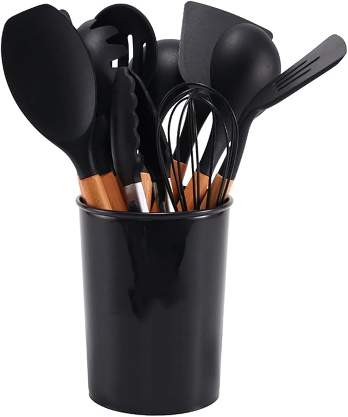 Kitchen Cooking Utensils Set, 12 Pcs Wooden