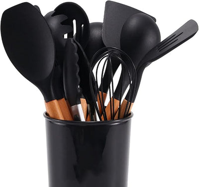 Kitchen Cooking Utensils Set, 12 Pcs Wooden